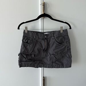 ZARA Gray Cargo Skirt
